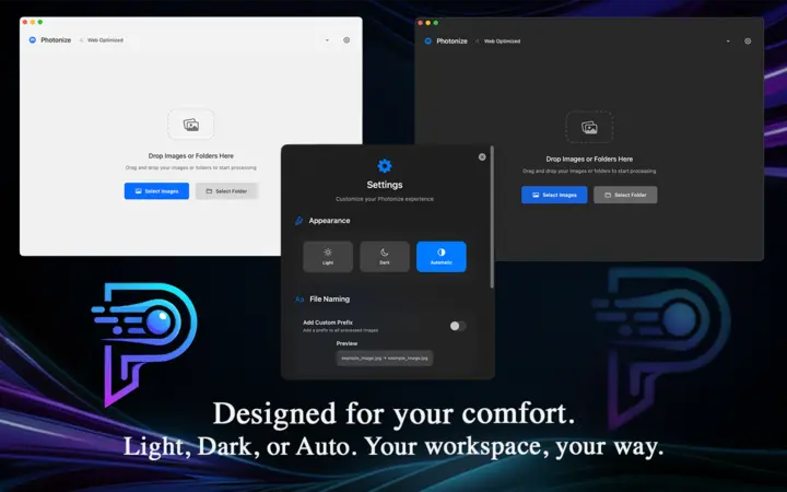 Comfort settings screenshot